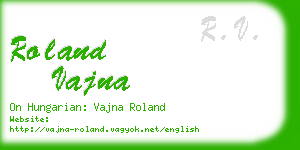 roland vajna business card